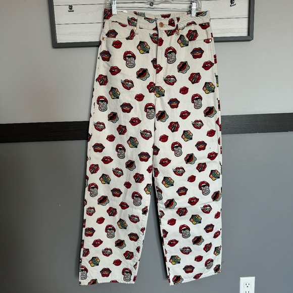 WRANGLER read my lips barrel 652 high rise size 30 wide leg rolling stone - Picture 6 of 17